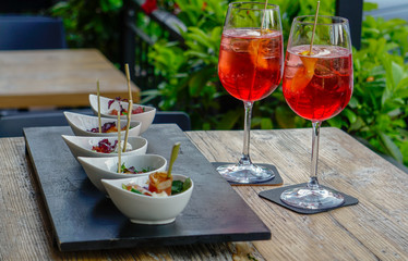 Spritz with fingerfood, italian style