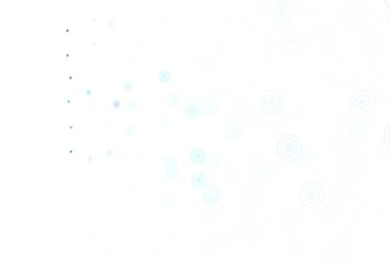 Light BLUE vector background with spots, lines.