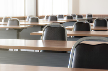 Close up the chair in in seminar room