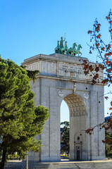 Memory Arch (Arco de la Concordia).Roman-style arch erected in the 1950s to celebrate Francoist...