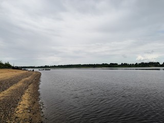 river and clouds