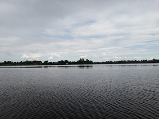 clouds over the lake