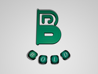 bold text around the 3D icon - 3D illustration for background and design