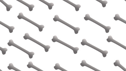 Skeleton seamless cartoon on white background , illustration concept