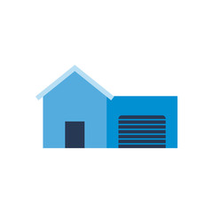 parking garage house flat style icon vector design