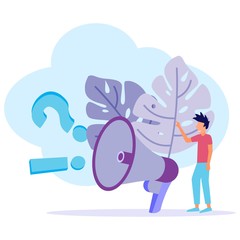 Illustration vector graphic cartoon character of seminars and peer presentations.