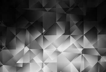 Fototapeta premium Dark Gray vector polygonal background.