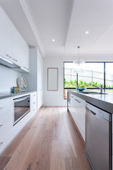 Interior shot of modern and luxury kitchen design
