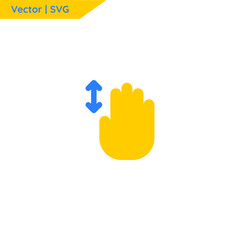 Fototapeta premium Finger gesture graphic icon.