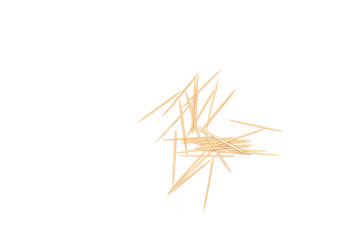 toothpicks abstract top view isolated