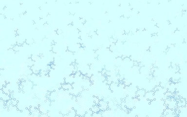 Light BLUE vector template with artificial intelligence structure.