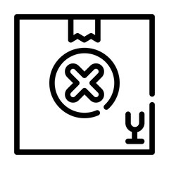 Fototapeta premium undelivered package box line icon vector illustration
