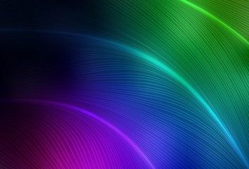 Dark Multicolor vector background with wry lines.