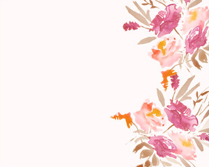 watercolor flower flowers decoration background design