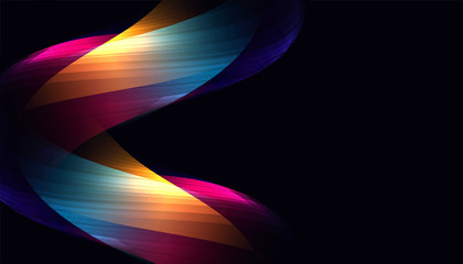 abstract colorful glowing curve lines shape background design