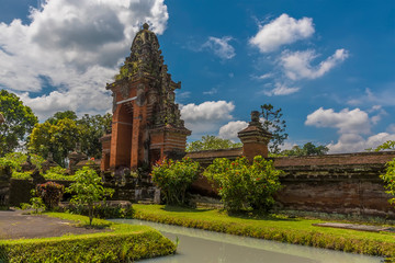 A view of the rear of the entrance to the main sanctum of the temple of Pura Taman Ayun in the Mengwi district, Bali, Asia