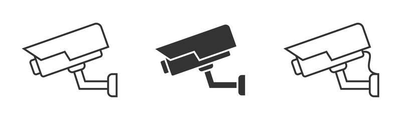 CCTV security camera vector icon