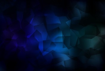 Obraz premium Dark Blue, Green vector shining triangular background.