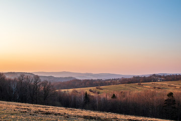 Sunset in the mountains