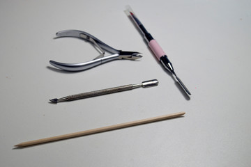 tweezers and scissors for manicure
