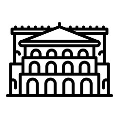 Obraz premium Travel government icon. Outline travel government vector icon for web design isolated on white background