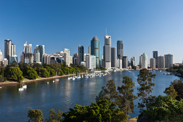 Skylines of Brisbane city, CBD in Australia