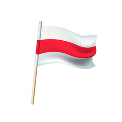 Belarus opposition flag on white background