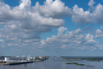 Fototapeta na wymiar Aerial view of Nizhny Novgorod