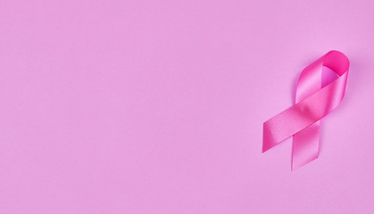 Obraz na płótnie Canvas Breast cancer awareness ribbon