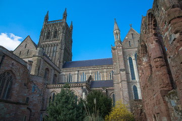 Worcester cathedral, Worcestershire, UK