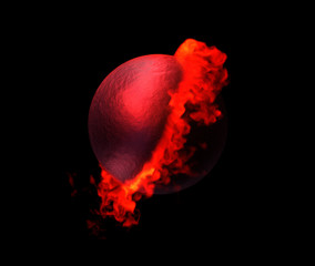 Explosion 3d render art abstract art
