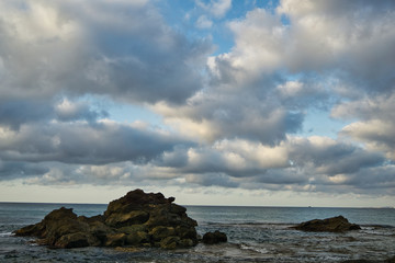 Amanecer en la playa.