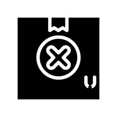 Obraz premium undelivered package box glyph icon vector illustration