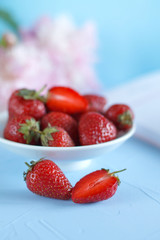 red juicy ripe sweet summer strawberry