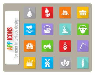 agriculture icon set