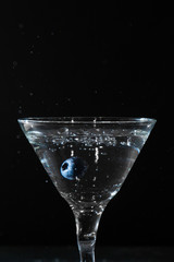 martini splash in glass