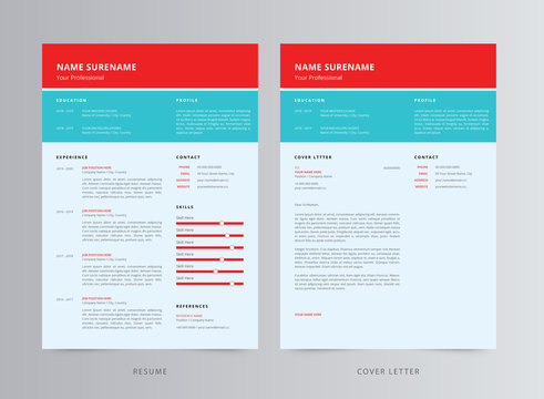 Professional Resume/CV And Cover Letter Template Design	
