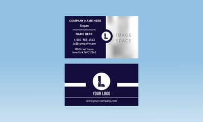 Modern, Simple and Clean blue Business Card Template