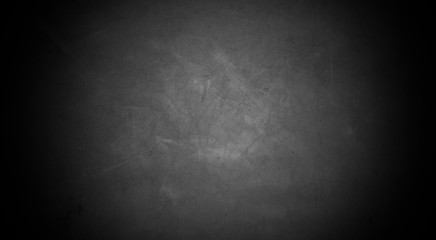 Old wall texture cement dark black gray panorama background abstract grey color design are light with white gradient background.