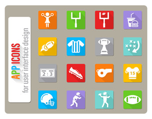 American football simply icons