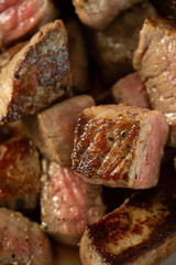 seared meat in a bowl