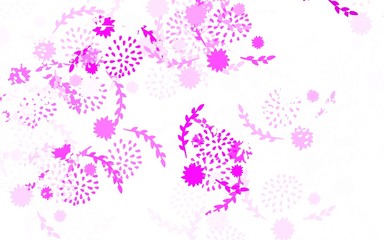 Light Purple, Pink vector natural background with flowers, roses.