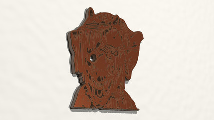 MONSTER 3D drawing icon - 3D illustration for cartoon and character