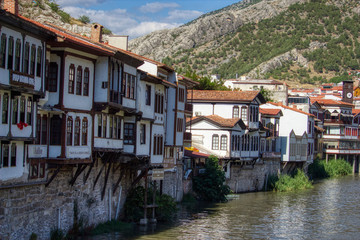 Fototapeta na wymiar Amasya houses in Turkey