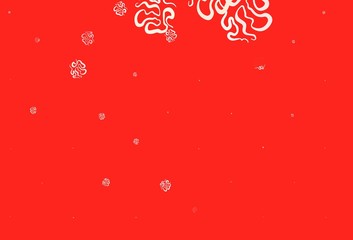 Light Red, Yellow vector pattern with random forms.