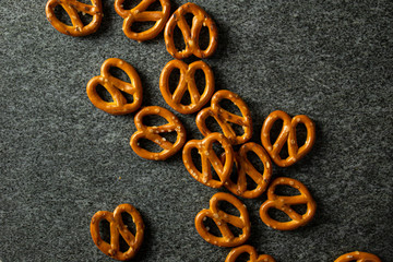 pretzel isolated on black