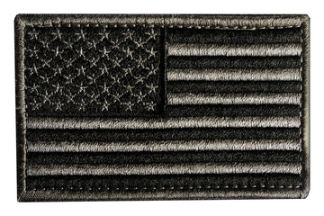 American flag military patch isolated.
