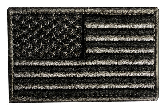 American Flag Military Patch Isolated.