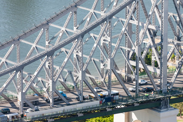 The famous Brisbane city bridge