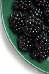 blackberries on a plate